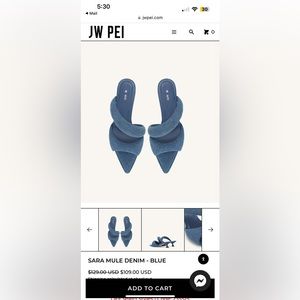 JW PEI - SARA MULE DENIM - BLUE